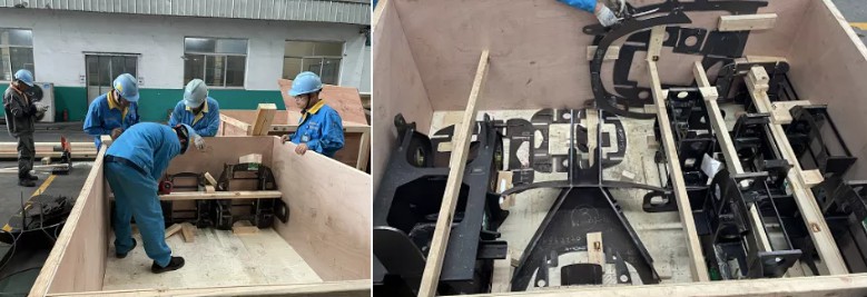 大明重工为起重机行业巨头马尼托瓦克配套汽车吊结构件，成功发往德国